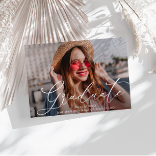 stylish lettering graduation Announcement