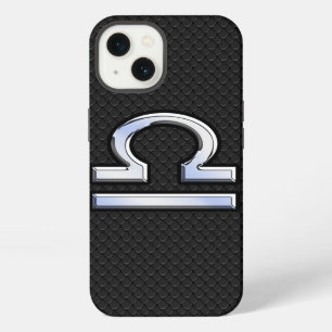 Stylish Libra Zodiac Sign Black Snake Skin Decor iPhone 13 Case