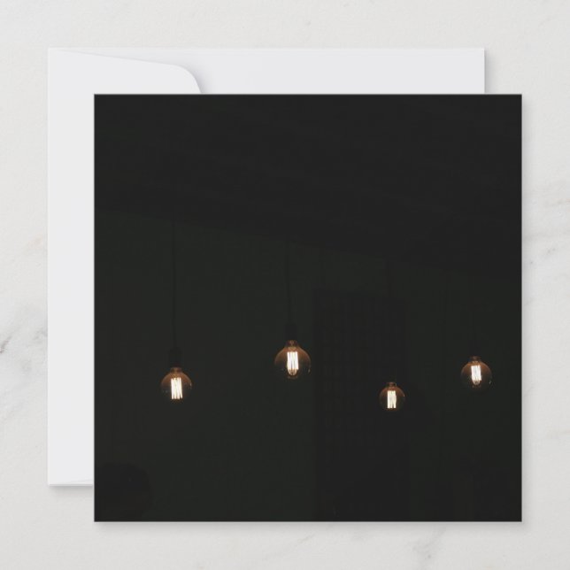 Stylish Light bulbs Minimalism Flat Card (Front)