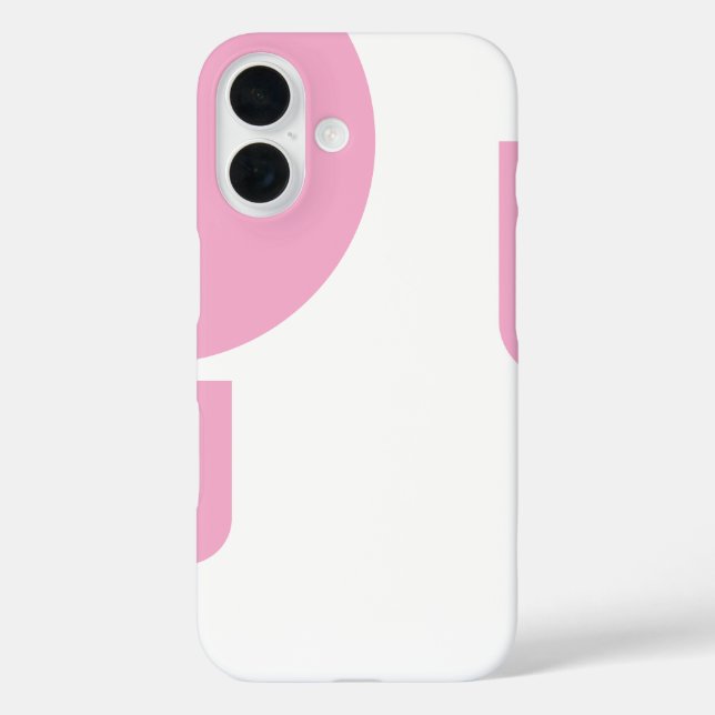 Stylish Light Pink Shaped on Solid White Case-Mate iPhone Case (Back)
