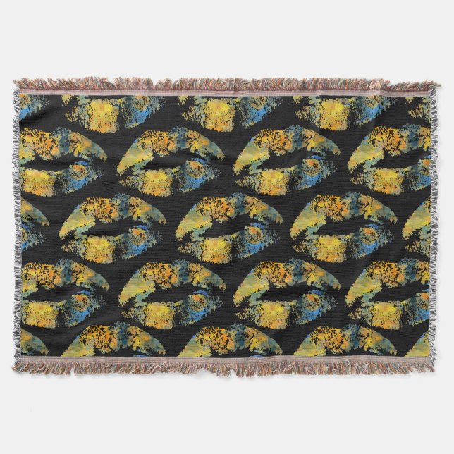 Stylish Lips #16 Throw Blanket (Front)