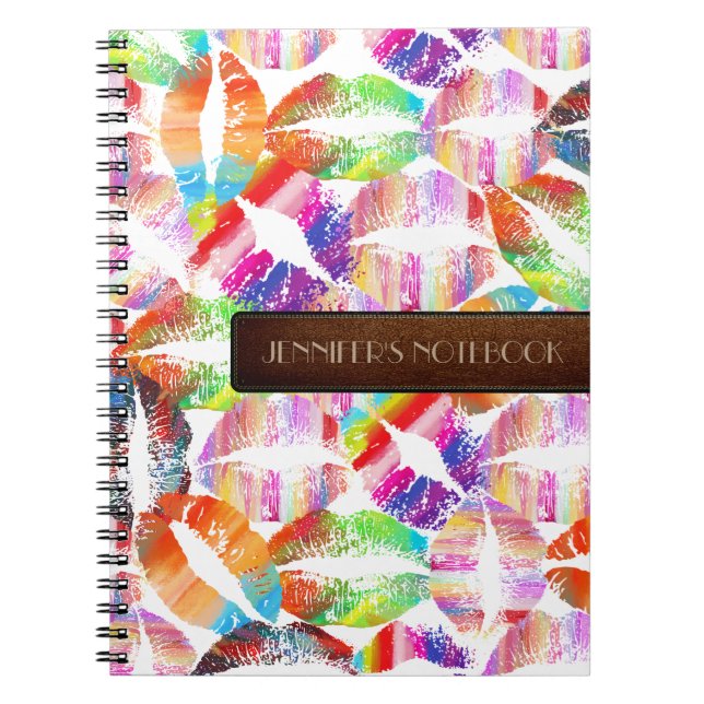 Stylish Lips #19 Spiral Notebook (Front)