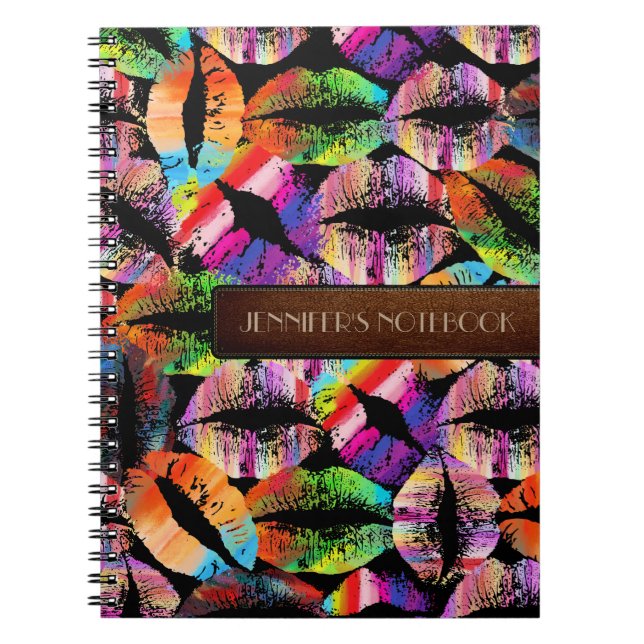 Stylish Lips #20 Spiral Notebook (Front)