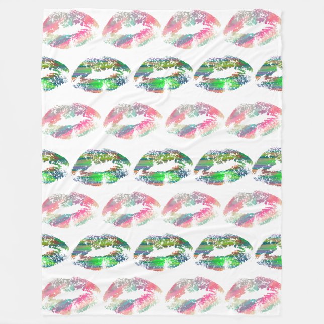 Stylish Lips #22 Fleece Blanket (Front)