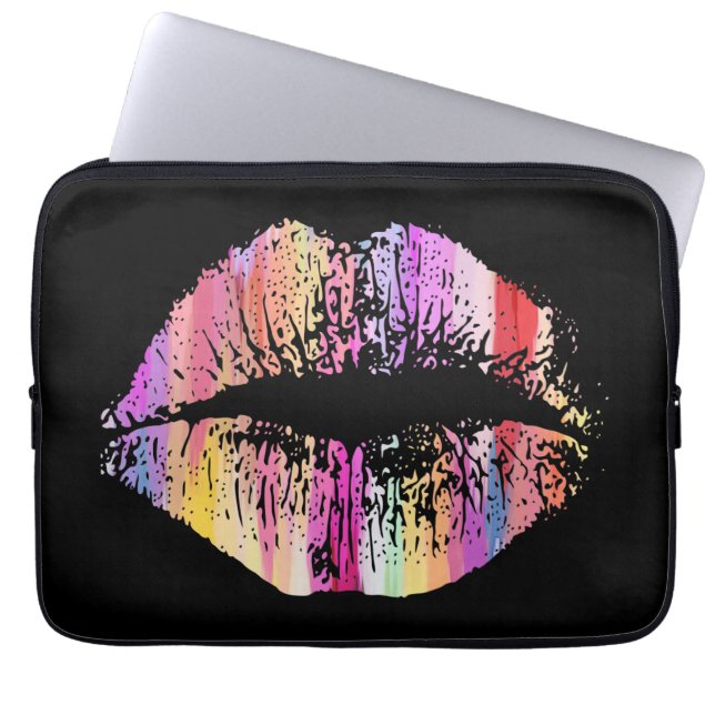 Stylish Lips #22 Laptop Sleeve (Front)