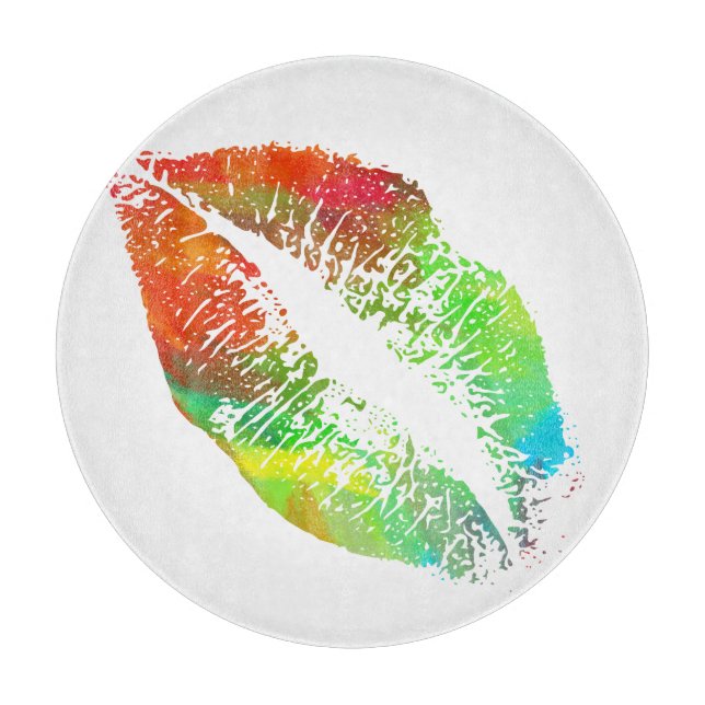 Stylish Lips #2 Cutting Board (Front)