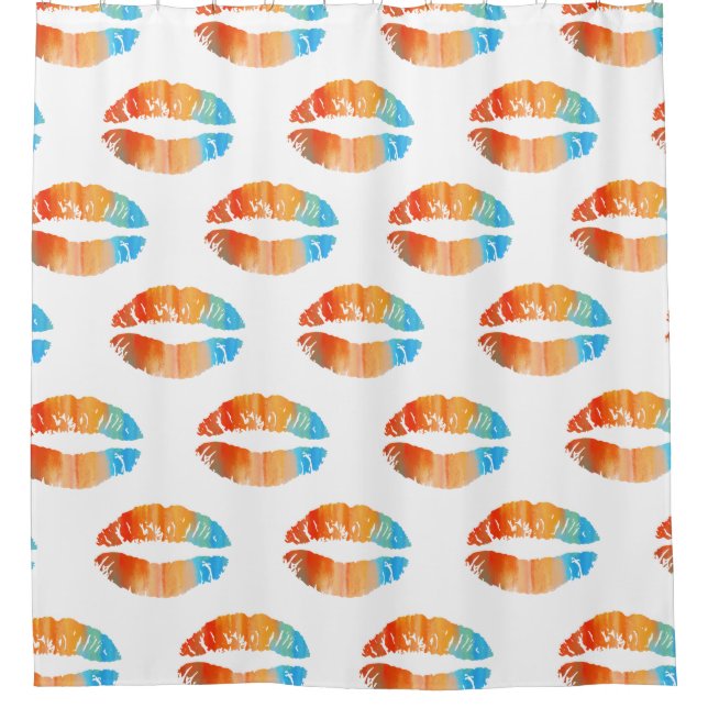Stylish Lips #5 Shower Curtain (Front)