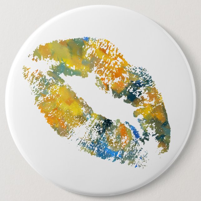 Stylish Lips #7 6 Cm Round Badge (Front)