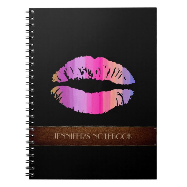 Stylish Lips #9 Spiral Notebook (Front)