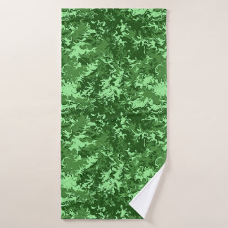 Stylish Liquid Abstract Art Green Pattern Bath Towel