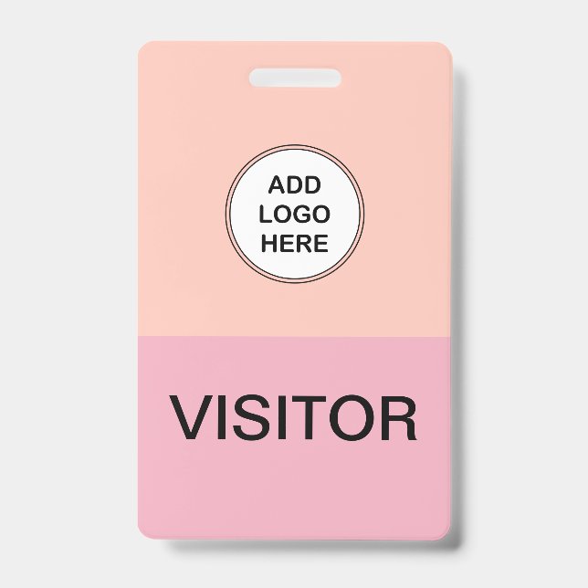Stylish Logo Template Company Visitor Badge ID Badge (Front)