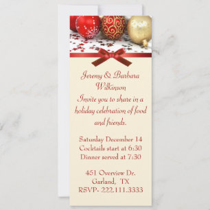 Stylish Long Christmas Party Invitation