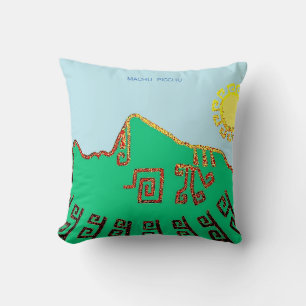 Stylish Machu Picchu Drawing Cushion