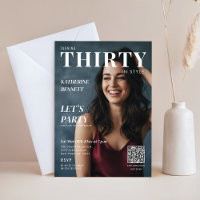 Stylish Magazine Cover Custom Photo 30th Birthday