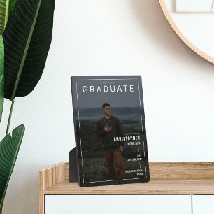 Stylish Magazine Cover Photo Graduate Keepsake Plaque