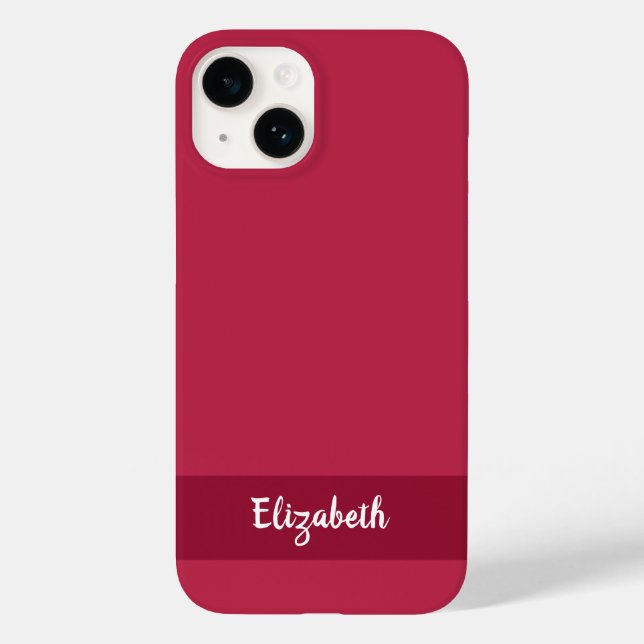 Stylish Magenta Personalised Case-Mate iPhone Case (Back)