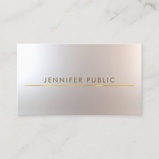 Stylish Makeup Artist Beauty Salon Glamourous Business Card (Front)