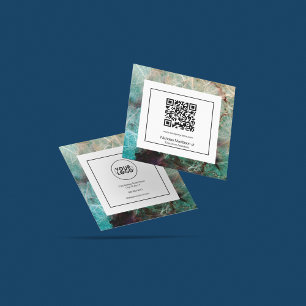 Stylish Marble Abstract Modern Grunge Square Business Card