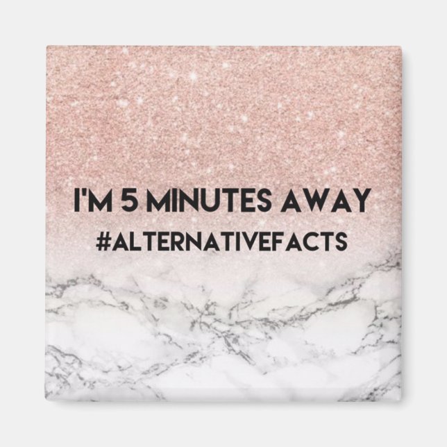 Stylish Marble Alternative Facts Magnet (Front)