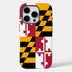 Stylish Maryland State Flag Decor iPhone 16 Pro Case