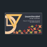 Stylish Mathematics Symbols Motif Private Tutor Business Card<br><div class="desc">An elegant dark blue cover features a creative math symbols motif. At the top right corner lies your prestigious name, job title and contact details. There is a hidden gold "pi" logo at the lower left corner, please enable it to make it visible. Overleaf, in a blue cover, the gold...</div>