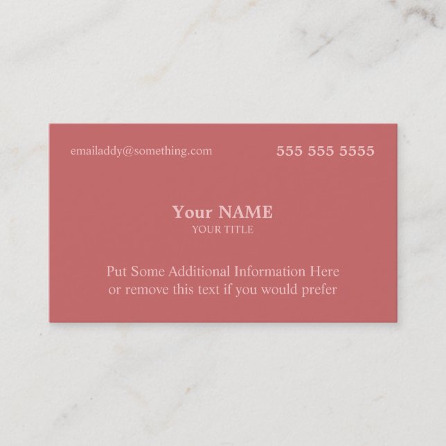 Stylish Mauve Business Card (Front)