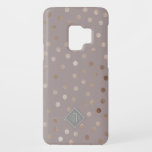 Stylish Mauve Glitter Dots with Your Monogram Case-Mate Samsung Galaxy S9 Case<br><div class="desc">This stylish case has a trendy colour scheme in mauve with a shimmering dots pattern. A matching diamond shaped frame surrounds your desired monogram. Simply replace the sample initials shown in the design template with your initials. This case makes a lovely personalised gift for someone special, or a special treat...</div>