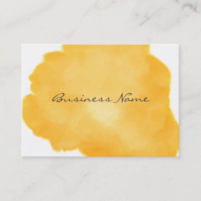 Stylish Medium Orange Swish of Colour Business Card (Front)