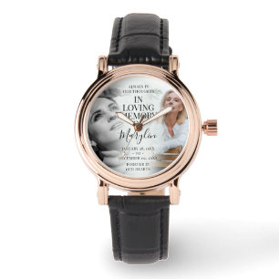 Stylish Memorial 2 Photo In Loving Memory Tribute Watch