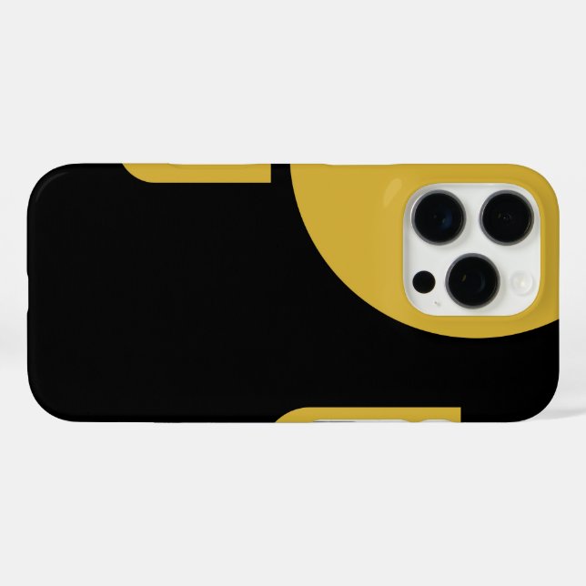 Stylish Metallic Gold Shaped on Black Case-Mate iPhone Case (Back (Horizontal))