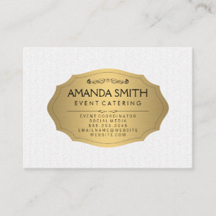 Stylish Metallic Gold with Subtle Wavy Pattern Business Card