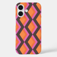 Stylish Mid Century Mod Pattern in Pink and Brown 