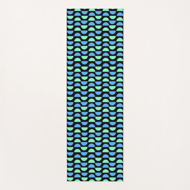 Stylish Mid Mod Geometrical Pattern Yoga Mat (Front)
