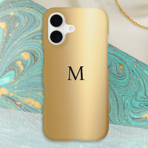 Stylish Minimal Faux Gold Elegant Glam Monogrammed