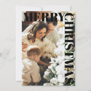 Stylish Minimal Modern Family Photo Holiday Card