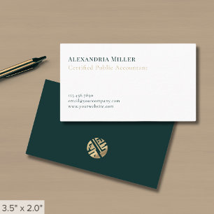 Stylish Minimalist Accounting Services Business Card