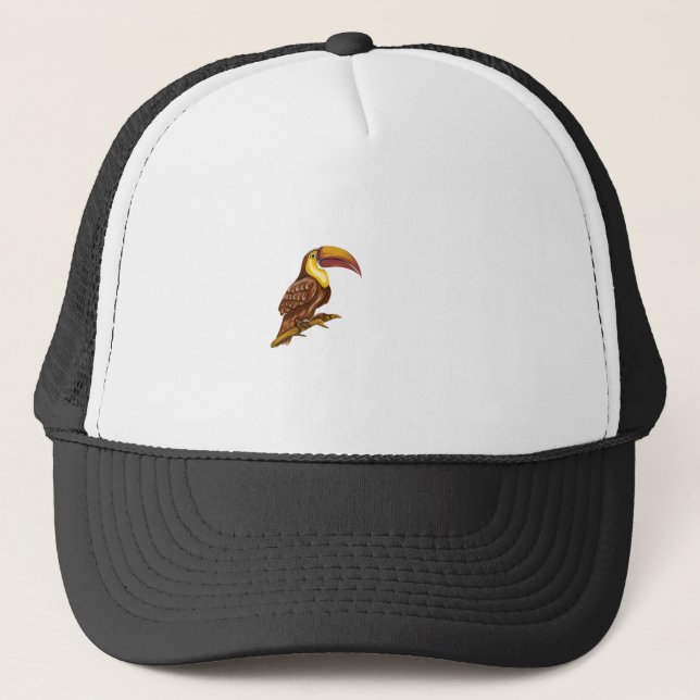 (Stylish): Minimalist Black & White Mesh  Trucker Hat (Front)