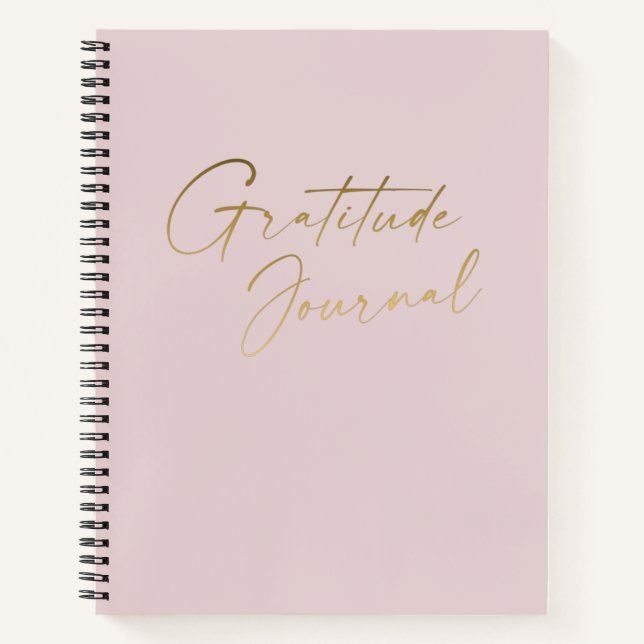 Stylish Minimalist Blush Gratitude Notebook (Front)