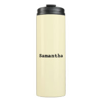 Stylish Minimalist Buttermilk Yellow Personalised