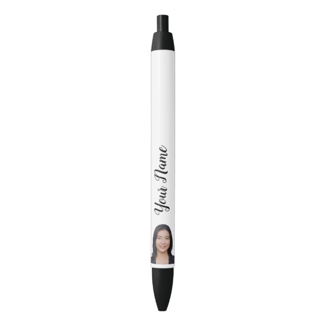 Stylish Minimalist Custom Photo Pen Personalised (Front Vertical)