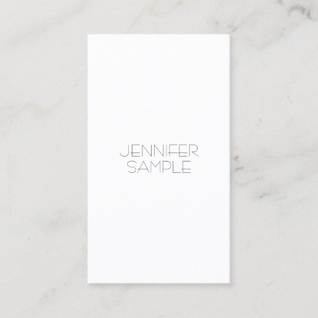 Stylish Minimalist Design Modern Luxury Plain Chic Business Card (Front)