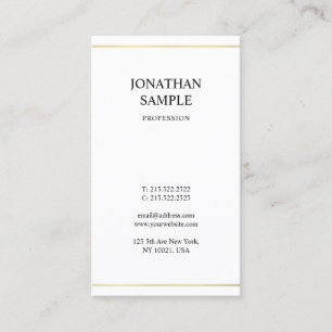 Stylish Minimalist Design Modern Trendy Gold Look Business Card
