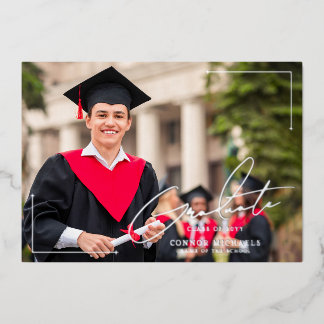 Stylish Minimalist Graduation Announcement Party