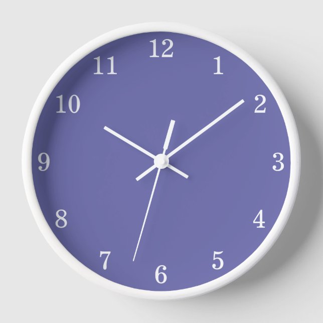 Stylish Minimalist Lavender Wall Clock (Front)