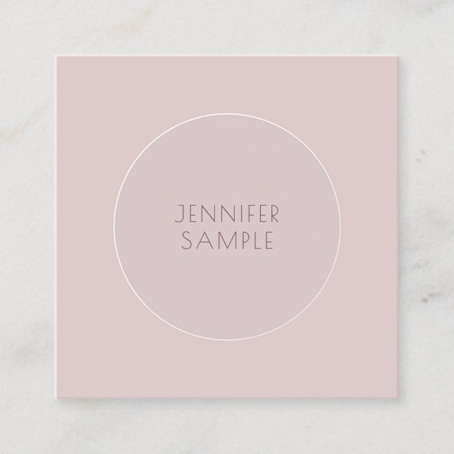 Stylish Minimalist Modern Elegant Simple Template Square Business Card (Front)