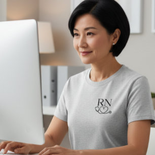 Stylish Minimalist RN Nurse T-Shirt for Women