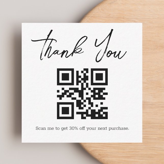 stylish minimalist  thank you business qr code   card (Creator Uploaded)