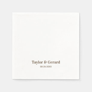 Stylish Minimalist Wedding Napkin