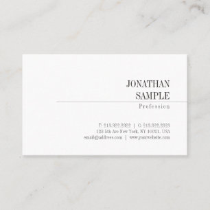 Stylish Minimalistic Design Classic Look Trendy Business Card