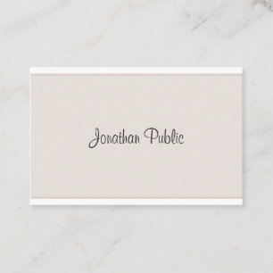 Stylish Minimalistic Elegant Simple Modern Plain Business Card